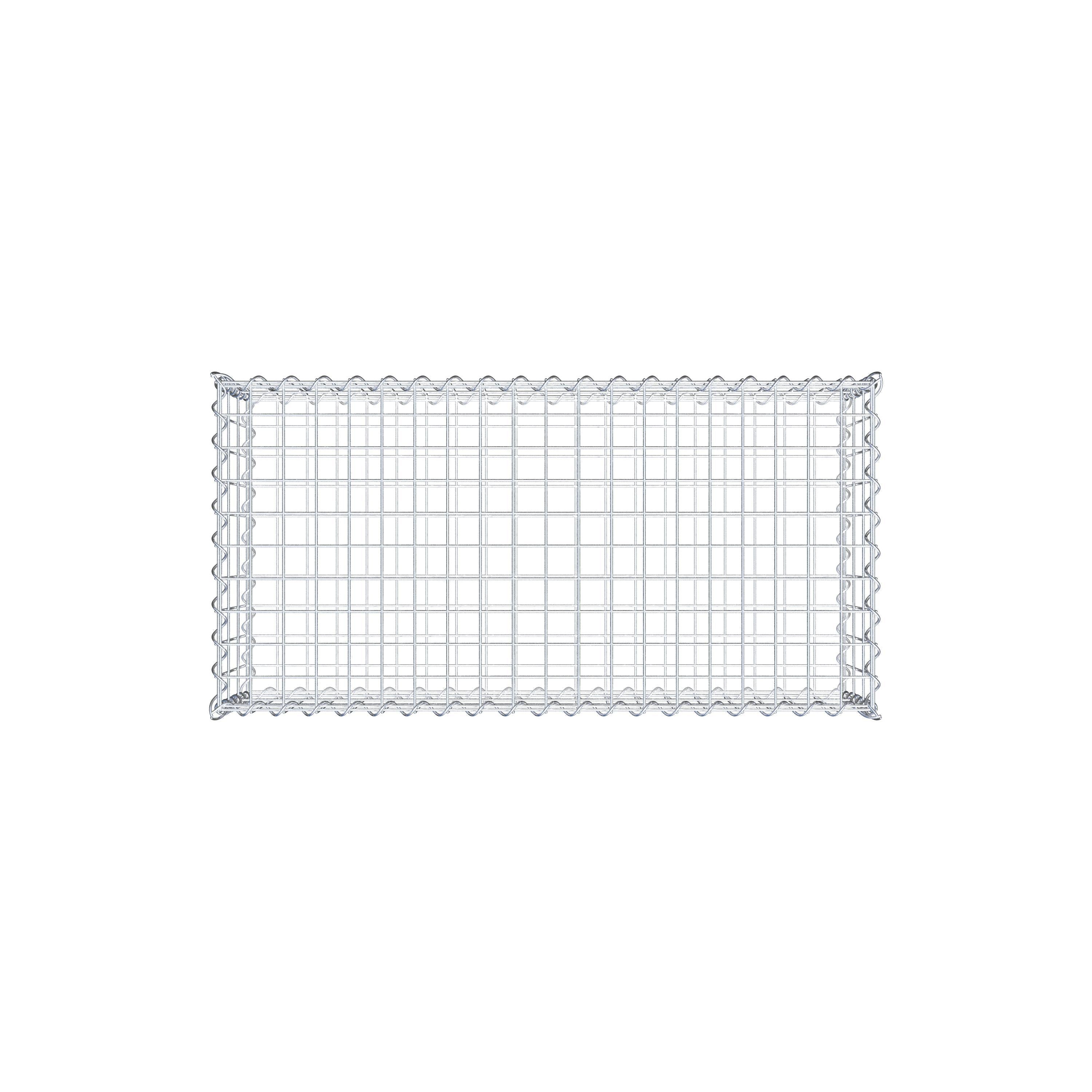 Gabion 100 cm x 30 cm x 50 cm (L x H x D), maskestørrelse 5 cm x 10 cm, spiral