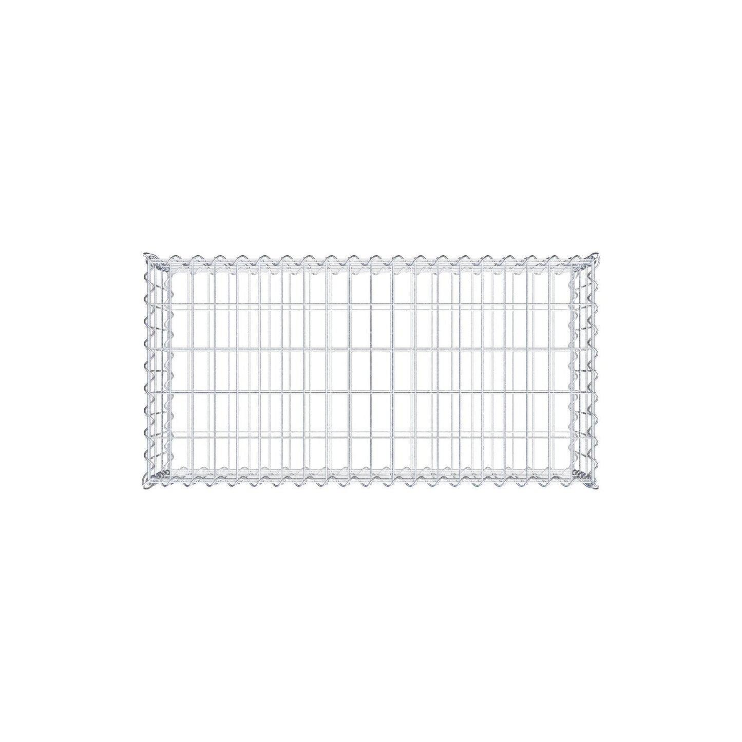 Gabbione 100 cm x 30 cm x 50 cm (L x H x P), maglia 5 cm x 10 cm, spirale