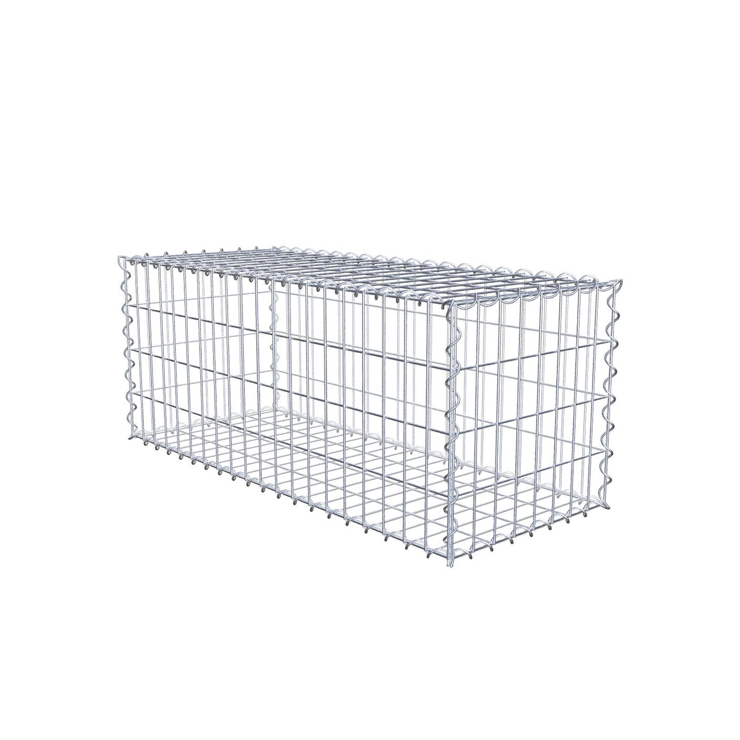 Gabbione 100 cm x 40 cm x 40 cm (L x H x P), maglia 5 cm x 10 cm, spirale