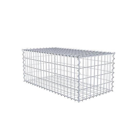 Gabion 100 cm x 40 cm x 50 cm (L x H x D), maskestørrelse 5 cm x 10 cm, spiral