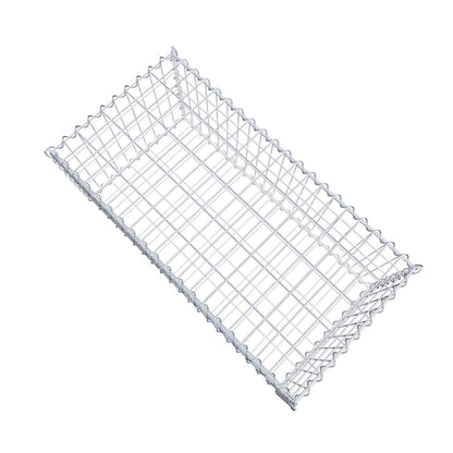 Gabbione 100 cm x 40 cm x 50 cm (L x H x P), maglia 5 cm x 10 cm, spirale