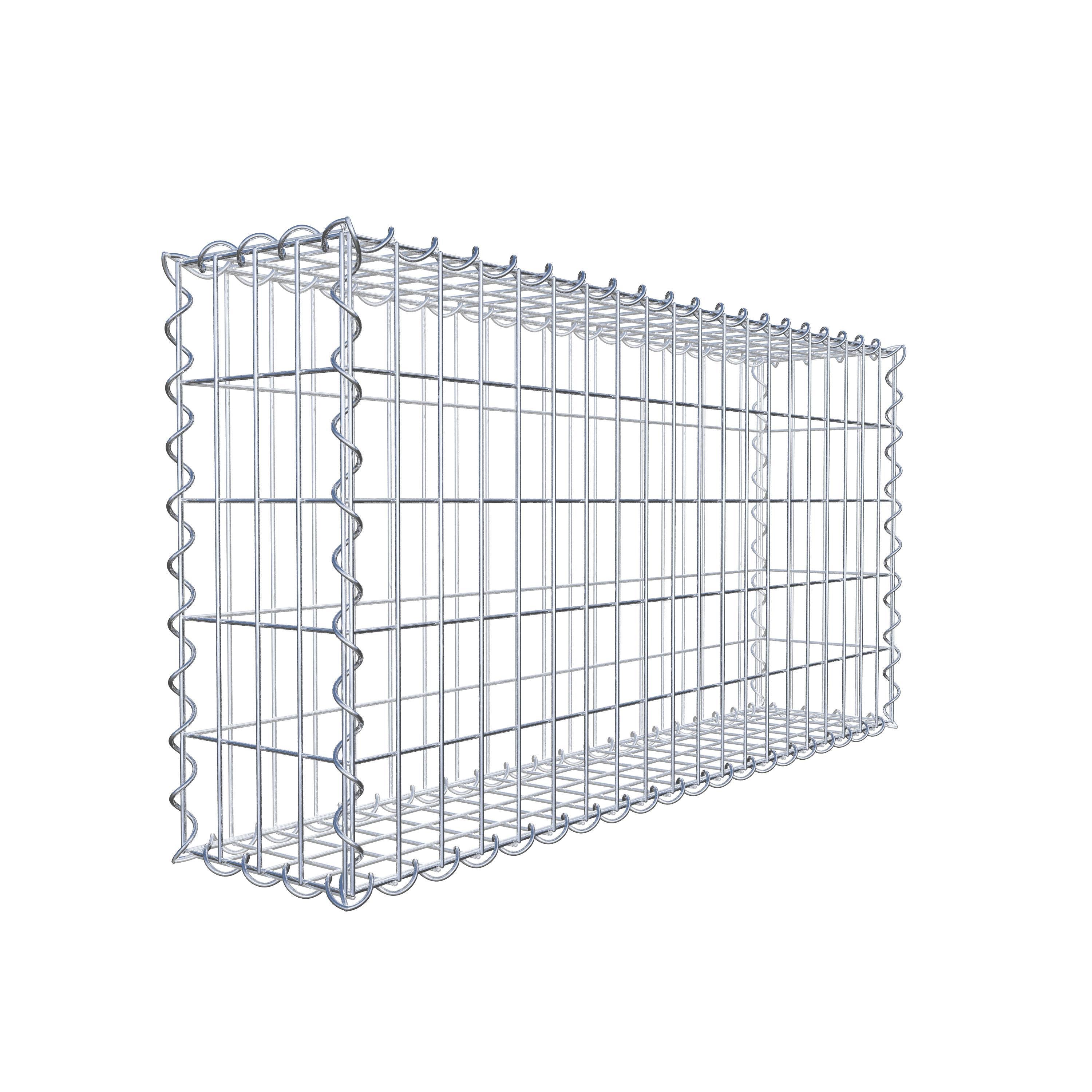 Gabione 100 cm x 50 cm x 20 cm (L x H x T), Maschenweite 5 cm x 10 cm, Spirale