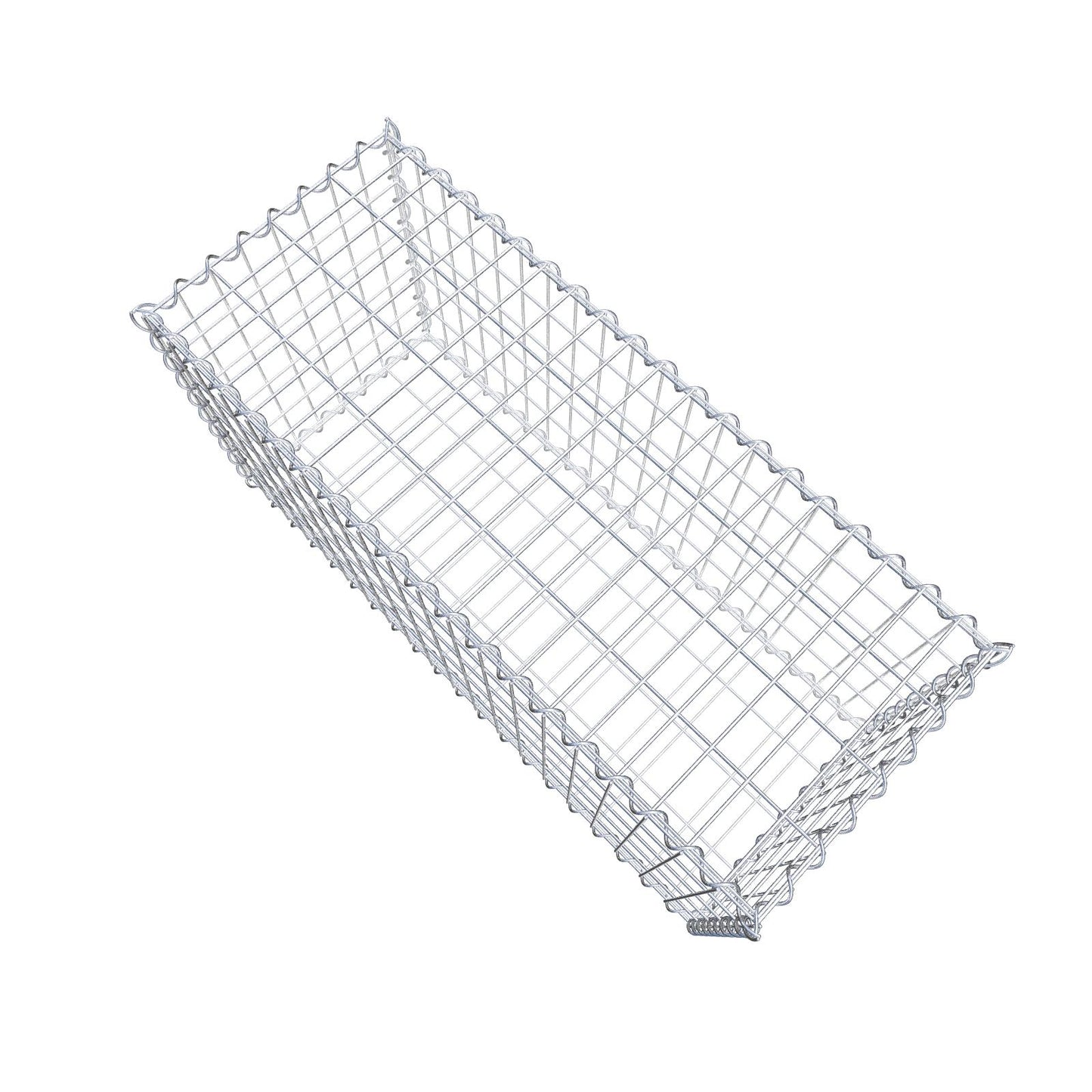 Schanskorf 100 cm x 50 cm x 40 cm (L x H x D), maaswijdte 5 cm x 10 cm, spiraalvormig