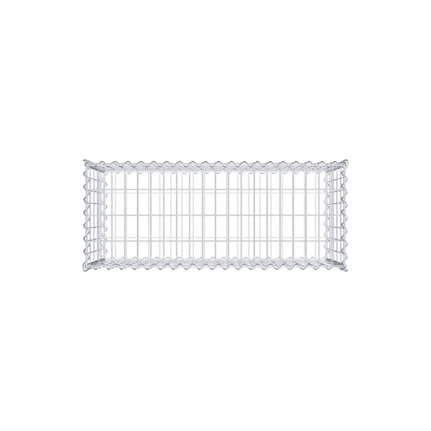 Schanskorf 100 cm x 50 cm x 40 cm (L x H x D), maaswijdte 5 cm x 10 cm, spiraalvormig