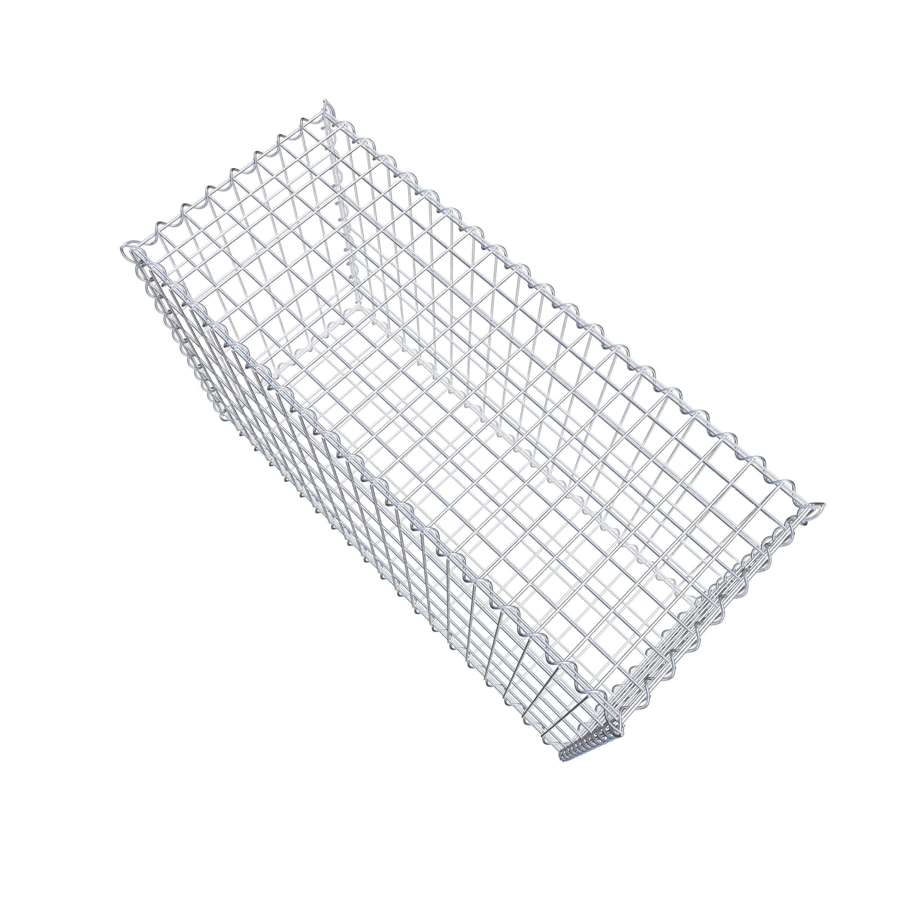 Schanskorf 100 cm x 60 cm x 40 cm (L x H x D), maaswijdte 5 cm x 10 cm, spiraalvormig