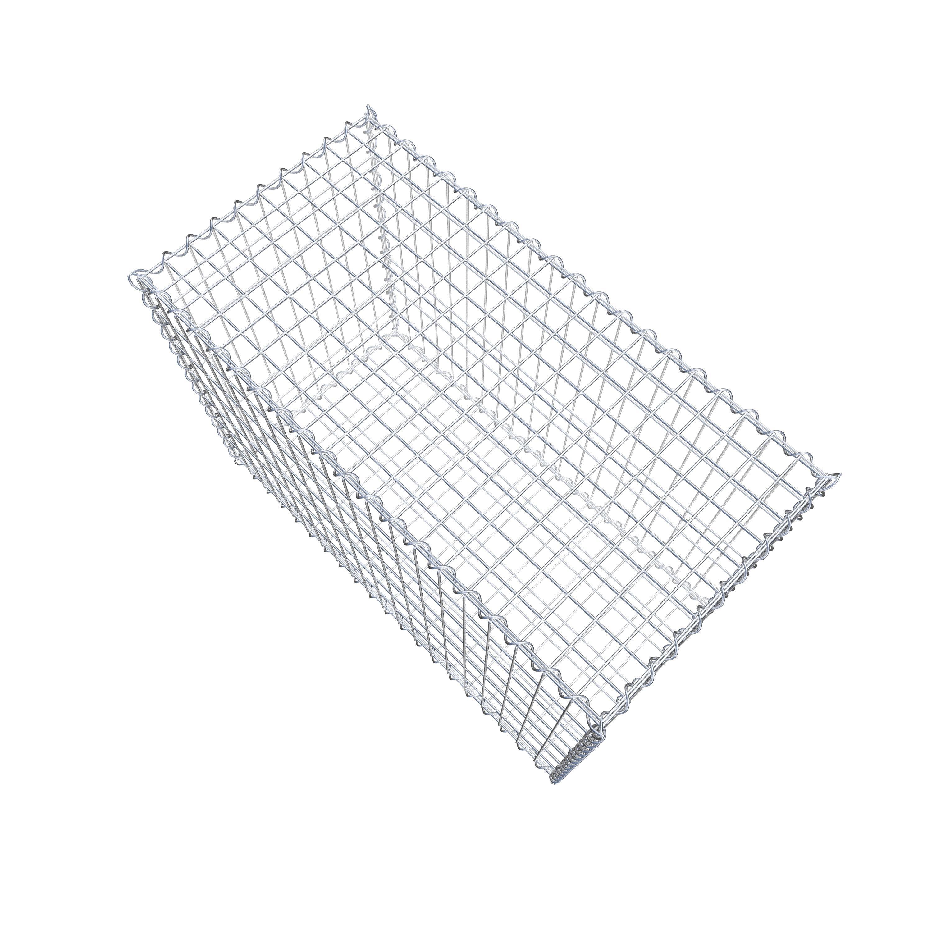 Gabion 100 cm x 70 cm x 50 cm (L x H x D), maskstorlek 5 cm x 10 cm, spiral