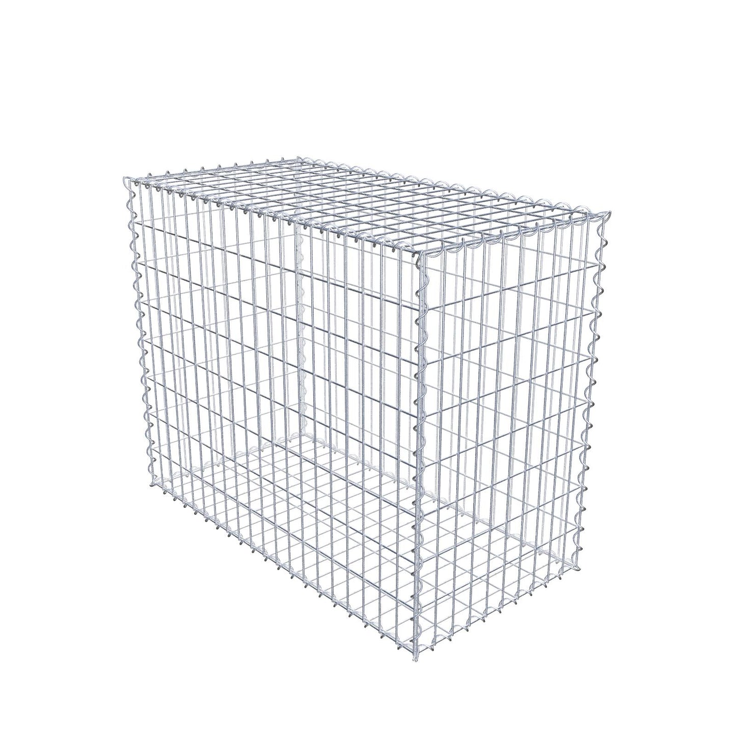 Gabion 100 cm x 80 cm x 50 cm (L x H x D), mesh size 5 cm x 10 cm, spiral