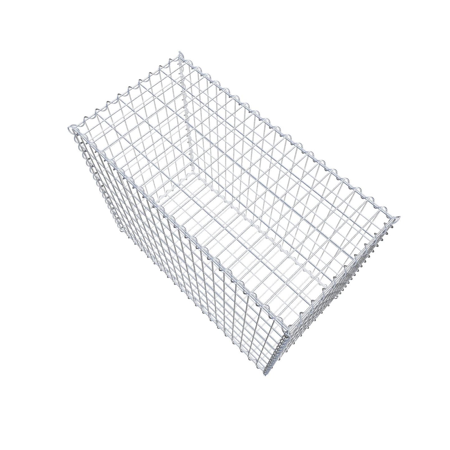Gabion 100 cm x 80 cm x 50 cm (L x H x D), mesh size 5 cm x 10 cm, spiral