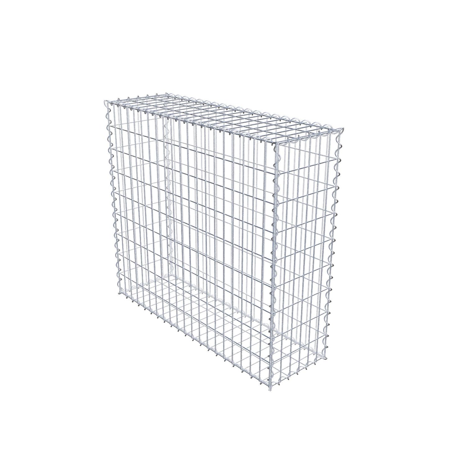 Gabion 100 cm x 90 cm x 30 cm (L x H x D), maskstorlek 5 cm x 10 cm, spiral