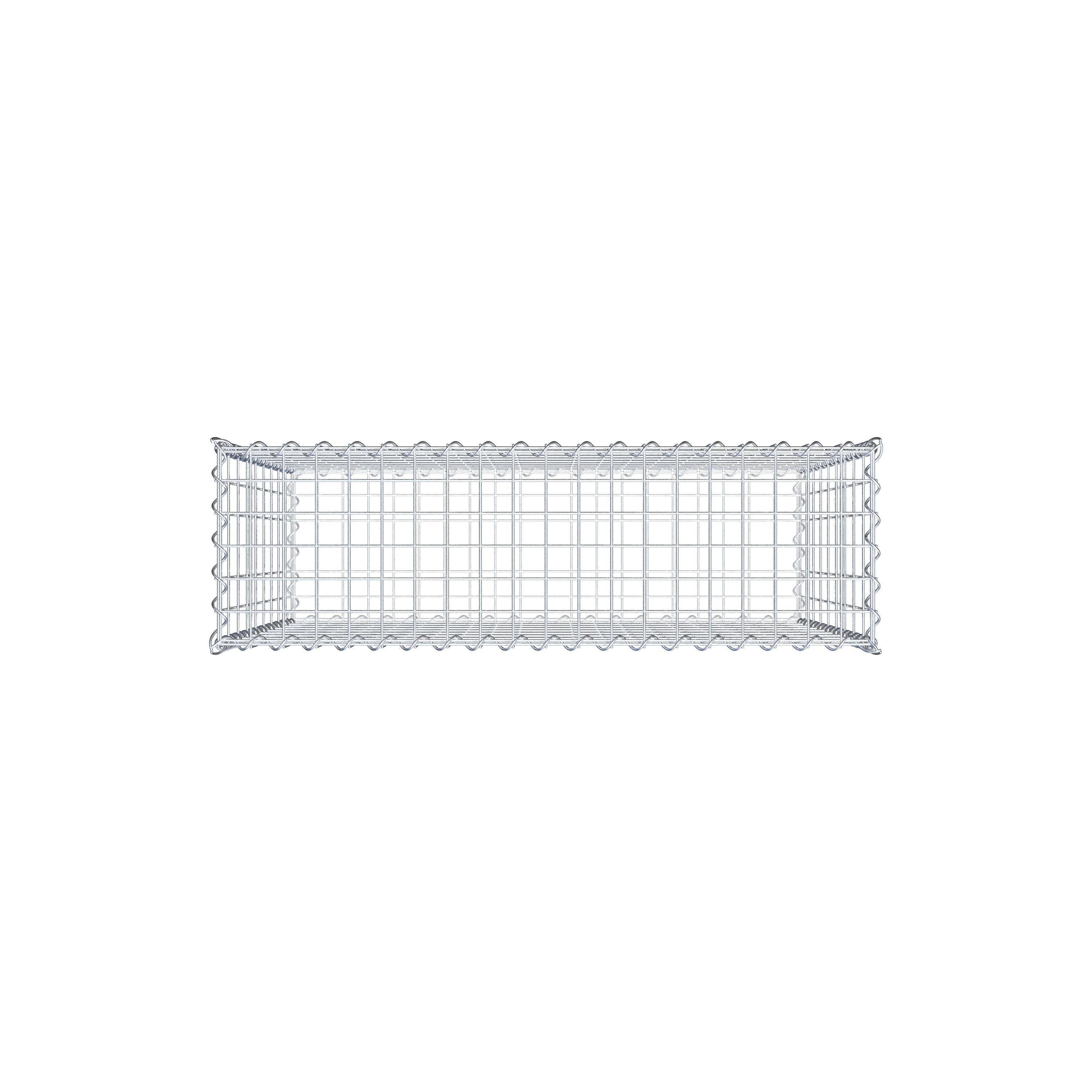 Gabion 100 cm x 90 cm x 30 cm (L x H x D), maskestørrelse 5 cm x 10 cm, spiral