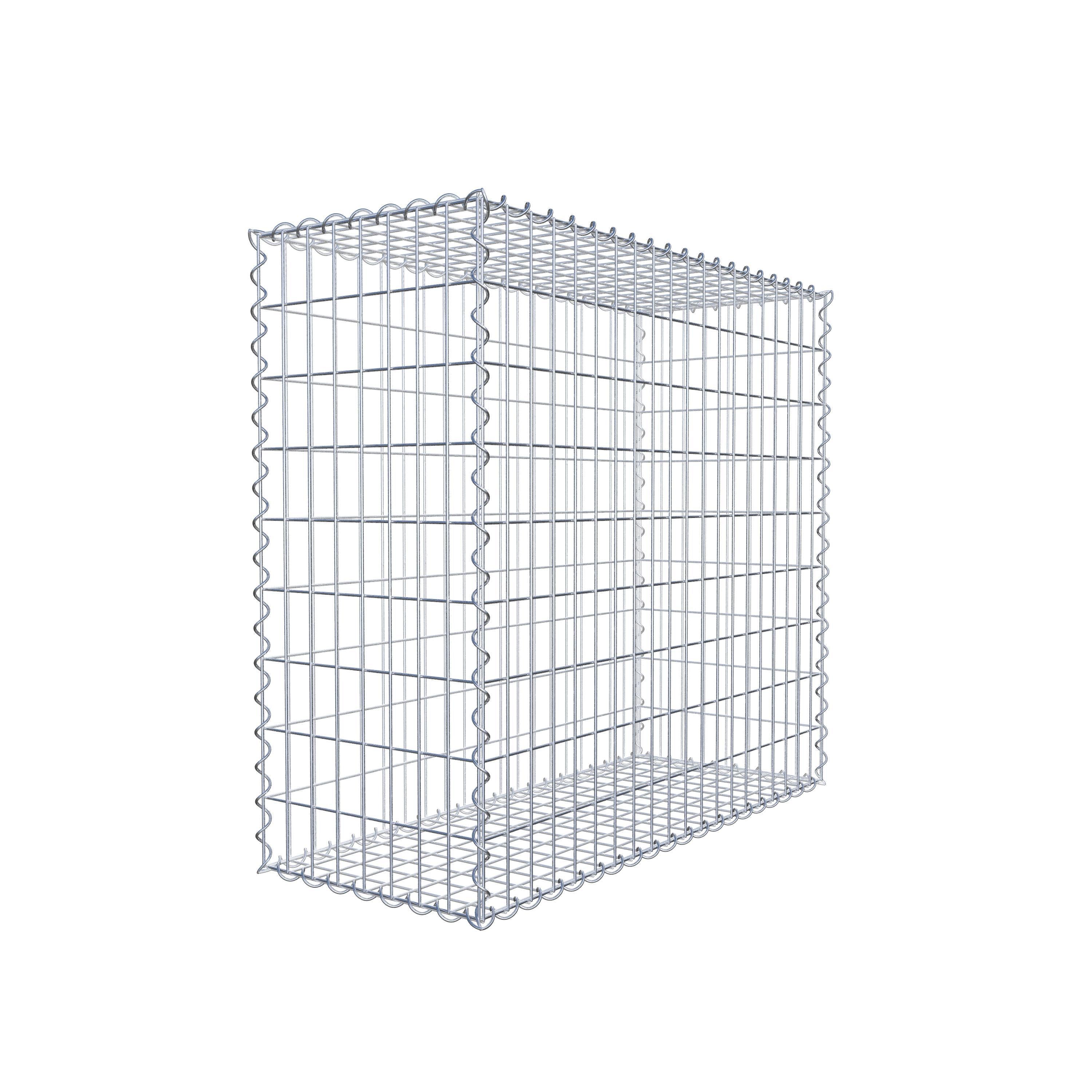 Schanskorf 100 cm x 90 cm x 40 cm (L x H x D), maaswijdte 5 cm x 10 cm, spiraalvormig