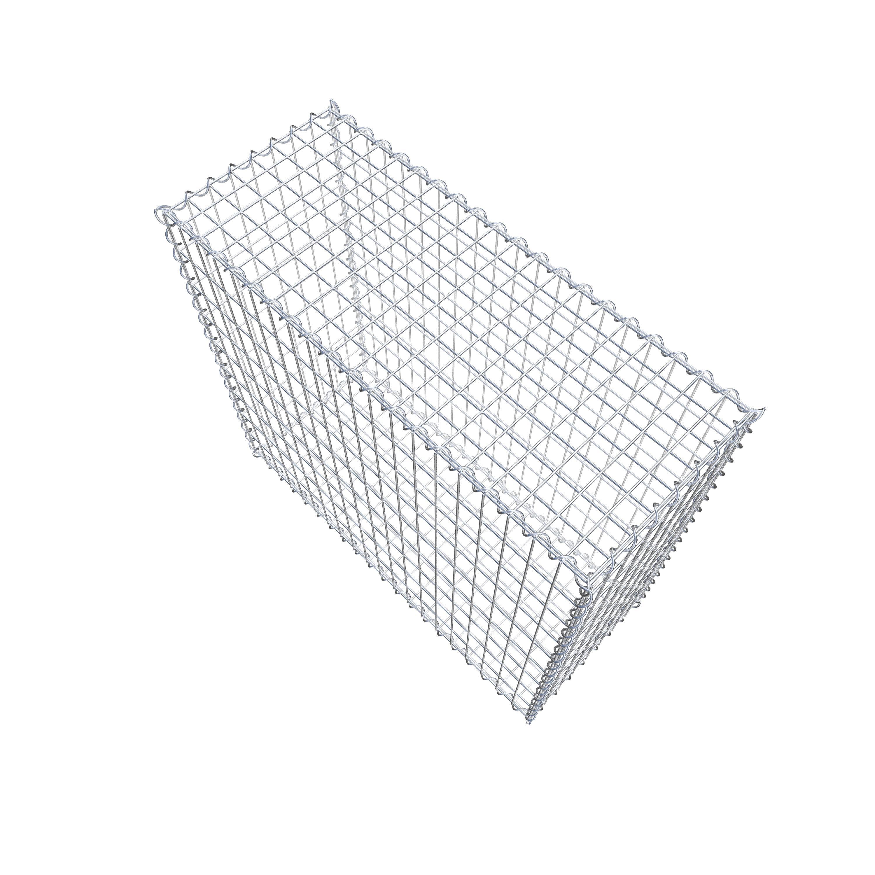 Schanskorf 100 cm x 90 cm x 40 cm (L x H x D), maaswijdte 5 cm x 10 cm, spiraalvormig