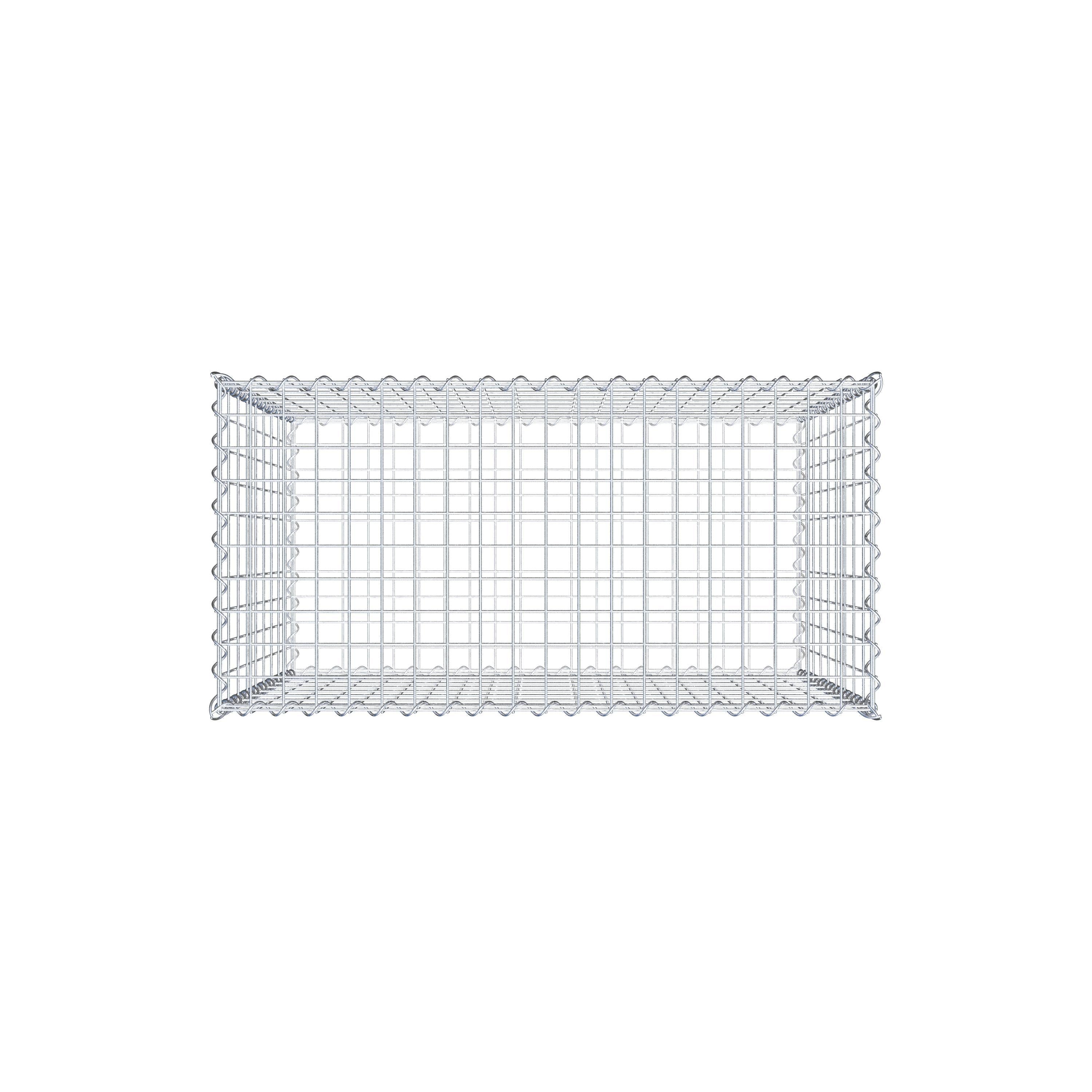 Gabion 100 cm x 90 cm x 50 cm (L x H x D), mesh size 5 cm x 10 cm, spiral