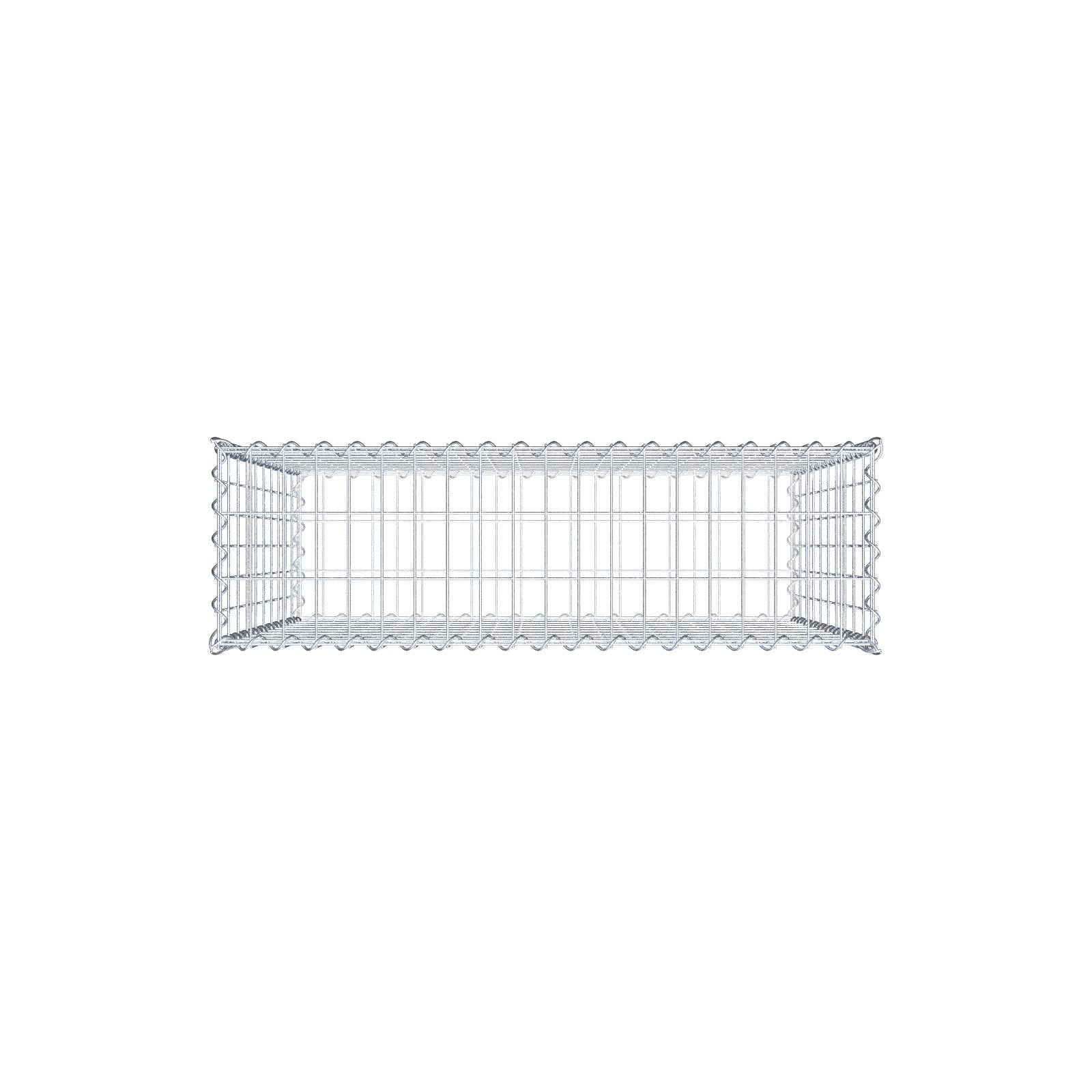 Schanskorf 100 cm x 100 cm x 30 cm (L x H x D), maaswijdte 5 cm x 10 cm, spiraal