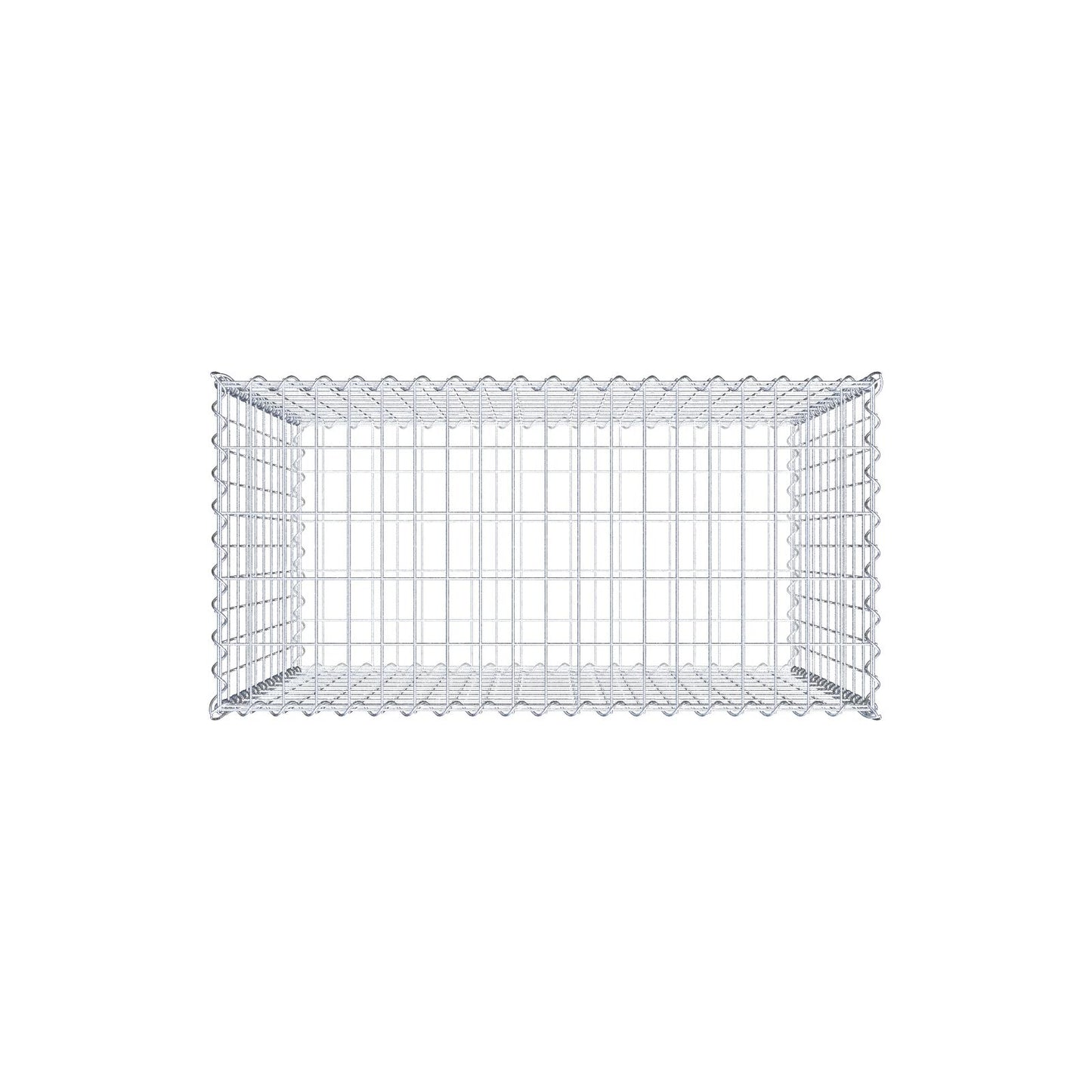 Gabion 100 cm x 100 cm x 50 cm (L x H x D), mesh size 5 cm x 10 cm, spiral