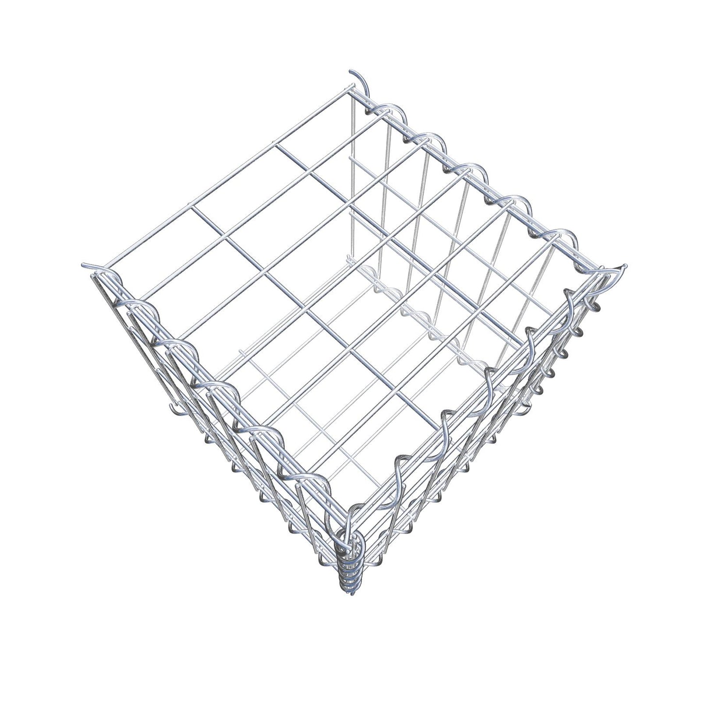 Gabião tipo 2 30 cm x 30 cm x 30 cm (C x A x P), malhagem 5 cm x 10 cm, espiral