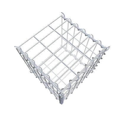 Gabião tipo 2 30 cm x 30 cm x 30 cm (C x A x P), malhagem 5 cm x 10 cm, espiral