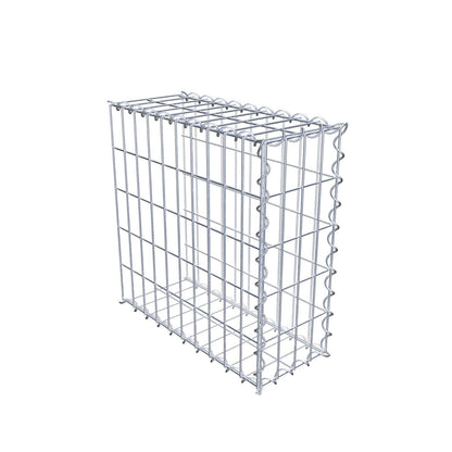 Gabião tipo 2 50 cm x 50 cm x 20 cm (C x A x P), malhagem 5 cm x 10 cm, espiral