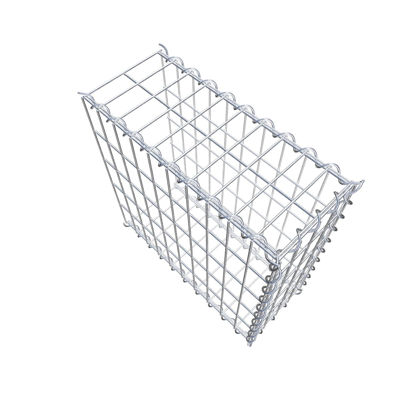 Anbaugabione Typ 2 50 cm x 50 cm x 20 cm (L x H x T), Maschenweite 5 cm x 10 cm, Spirale