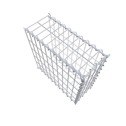 Gabião tipo 2 50 cm x 50 cm x 20 cm (C x A x P), malhagem 5 cm x 10 cm, espiral