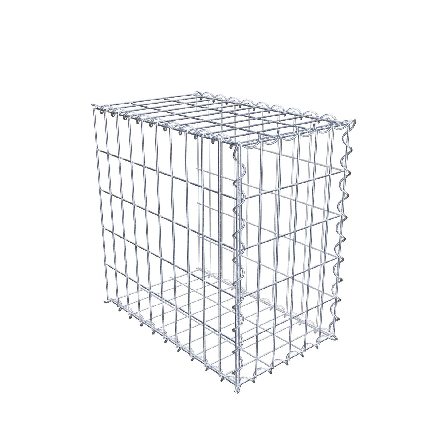 Gabião tipo 2 50 cm x 50 cm x 30 cm (C x A x P), malhagem 5 cm x 10 cm, espiral