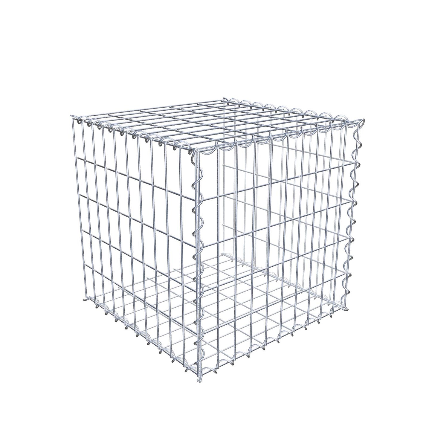 Aangegroeide schanskorf type 2 50 cm x 50 cm x 50 cm (L x H x D), maaswijdte 5 cm x 10 cm, spiraal