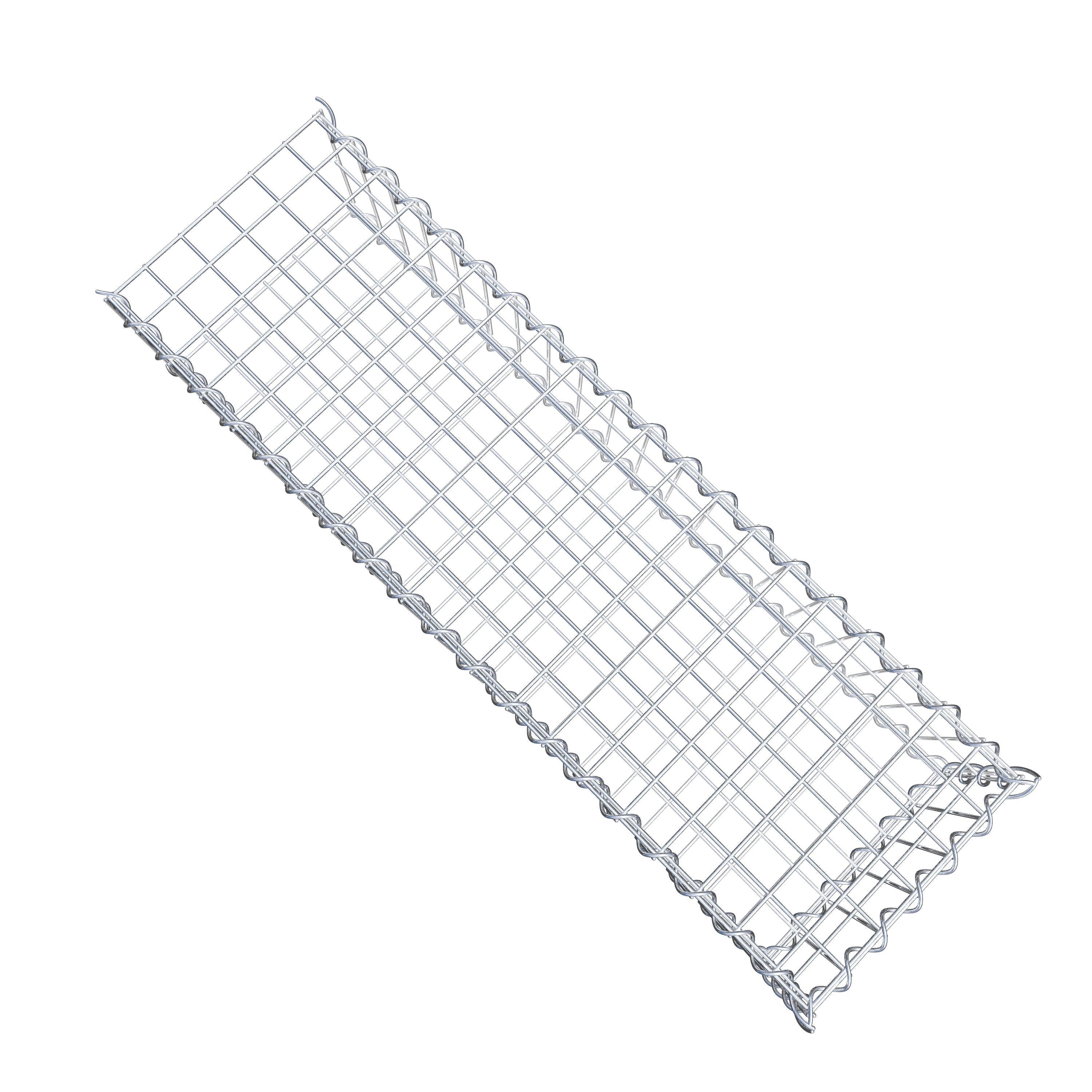 Udvokset gabion type 2 100 cm x 20 cm x 30 cm (L x H x D), maskestørrelse 5 cm x 10 cm, spiral