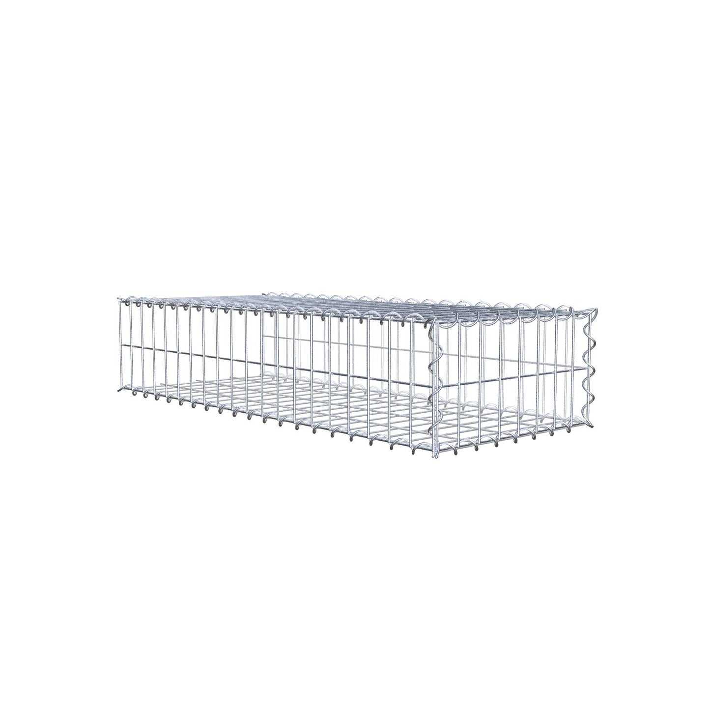 Extra gabion typ 2 100 cm x 20 cm x 40 cm (L x H x D), maskstorlek 5 cm x 10 cm, spiral