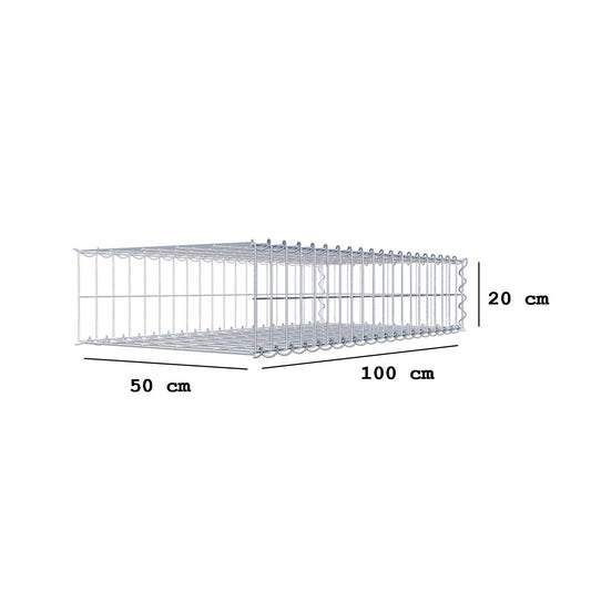 Anbaugabione Typ 2 100 cm x 20 cm x 50 cm (L x H x T), Maschenweite 5 cm x 10 cm, Spirale