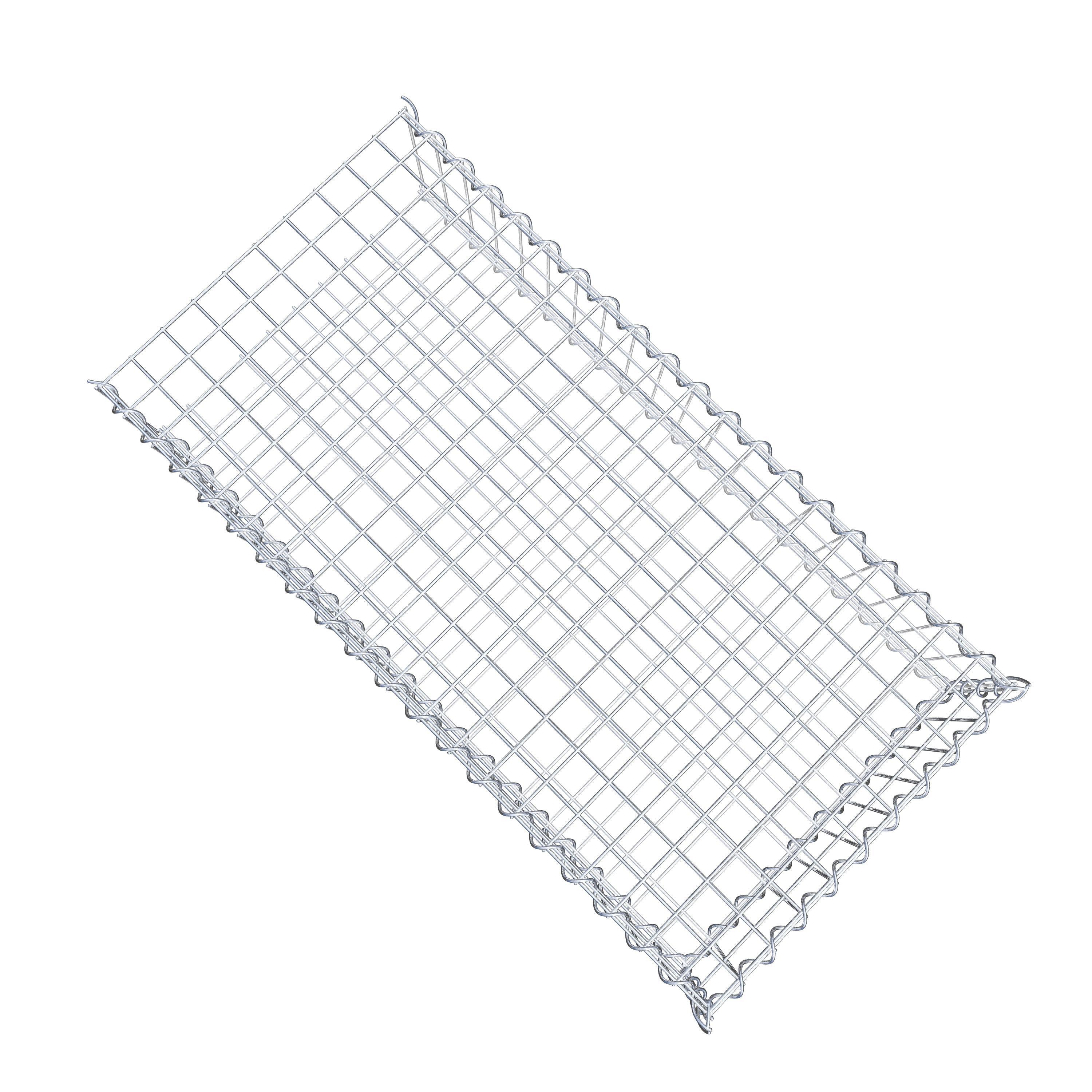 Opvokset gabion type 2 100 cm x 20 cm x 50 cm (L x H x D), maskestørrelse 5 cm x 10 cm, spiral