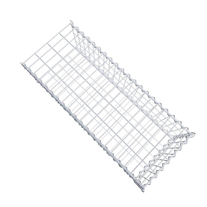 Opvokset gabion type 2 100 cm x 30 cm x 40 cm (L x H x D), maskestørrelse 5 cm x 10 cm, spiral