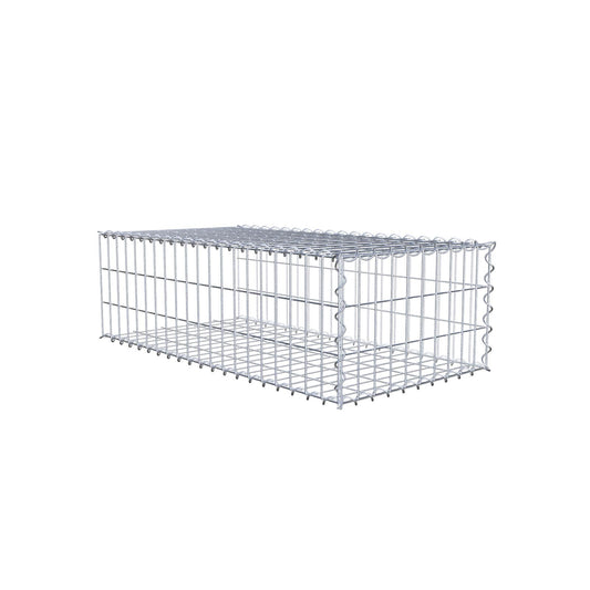 Opvokset gabion type 2 100 cm x 30 cm x 50 cm (L x H x D), maskestørrelse 5 cm x 10 cm, spiral