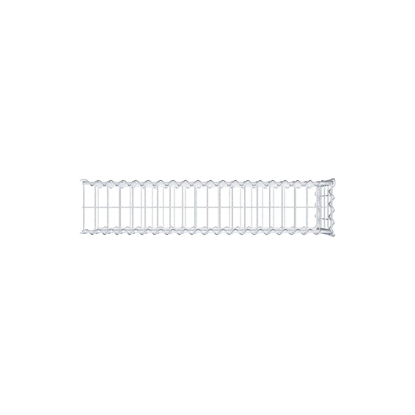 Grown-on gabion type 2 100 cm x 40 cm x 20 cm (L x H x D), mesh size 5 cm x 10 cm, spiral