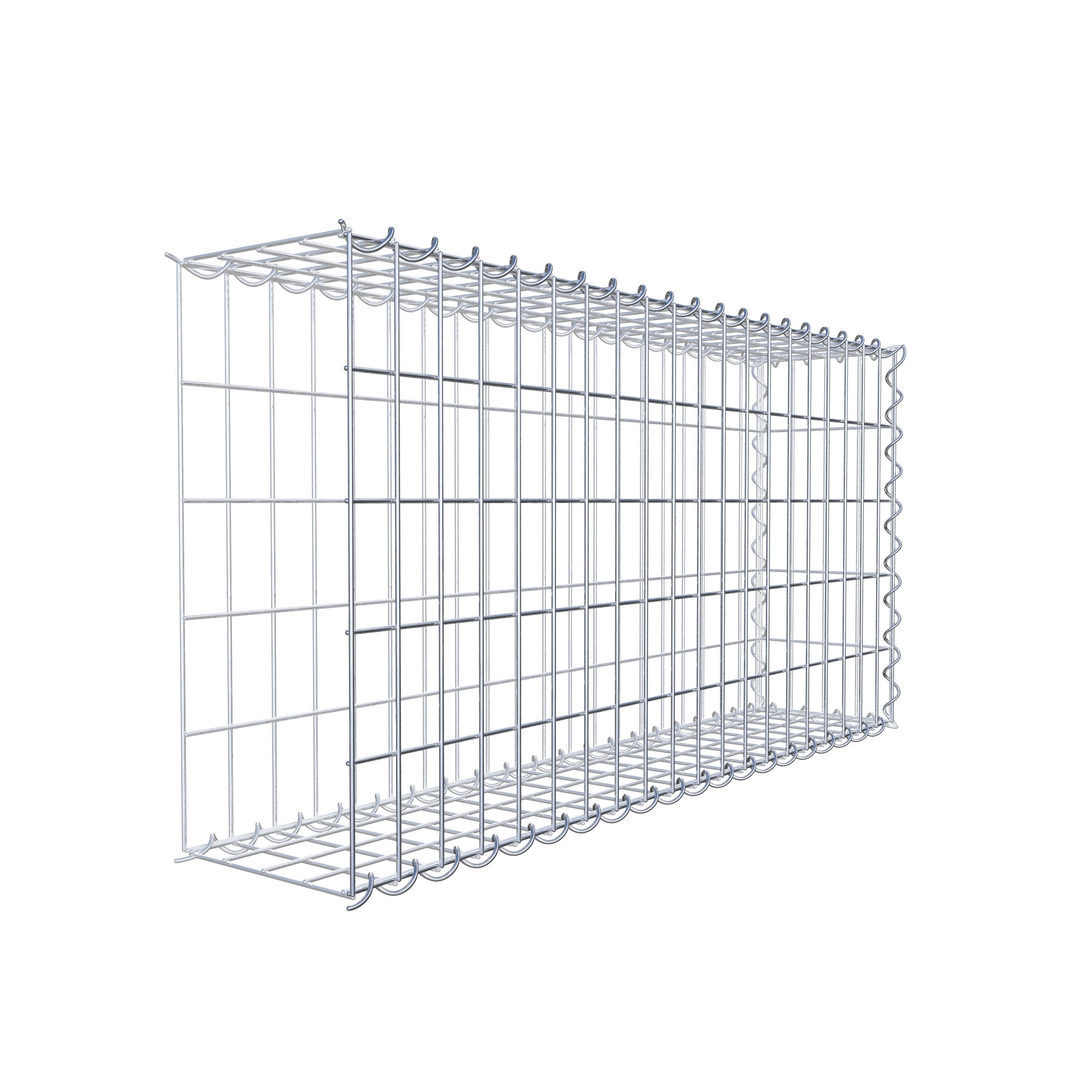 Gabion rapporté type 2 100 cm x 50 cm x 20 cm (L x H x P), mailles 5 cm x 10 cm, spirale