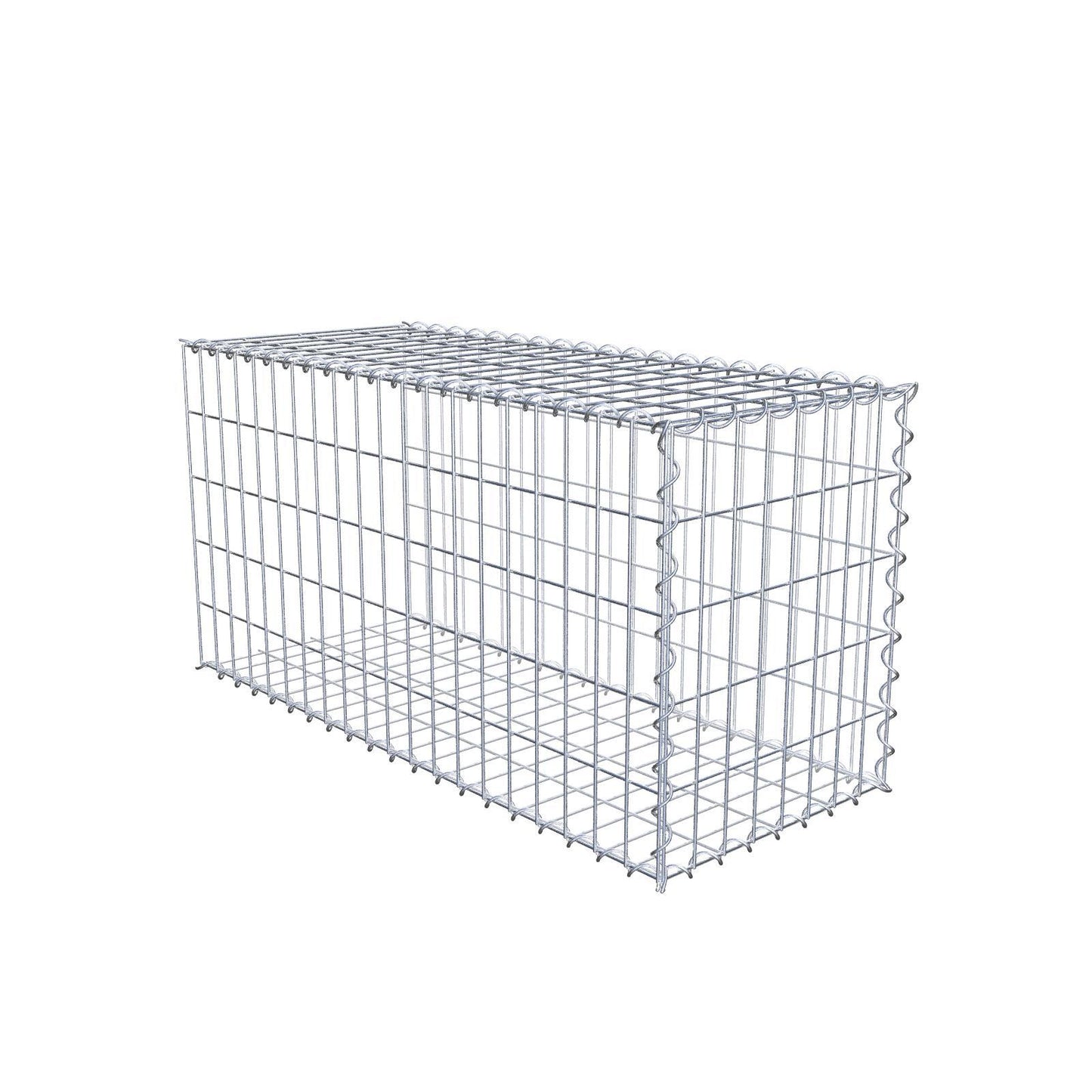 Grown-on gabion type 2 100 cm x 50 cm x 40 cm (L x H x D), mesh size 5 cm x 10 cm, spiral