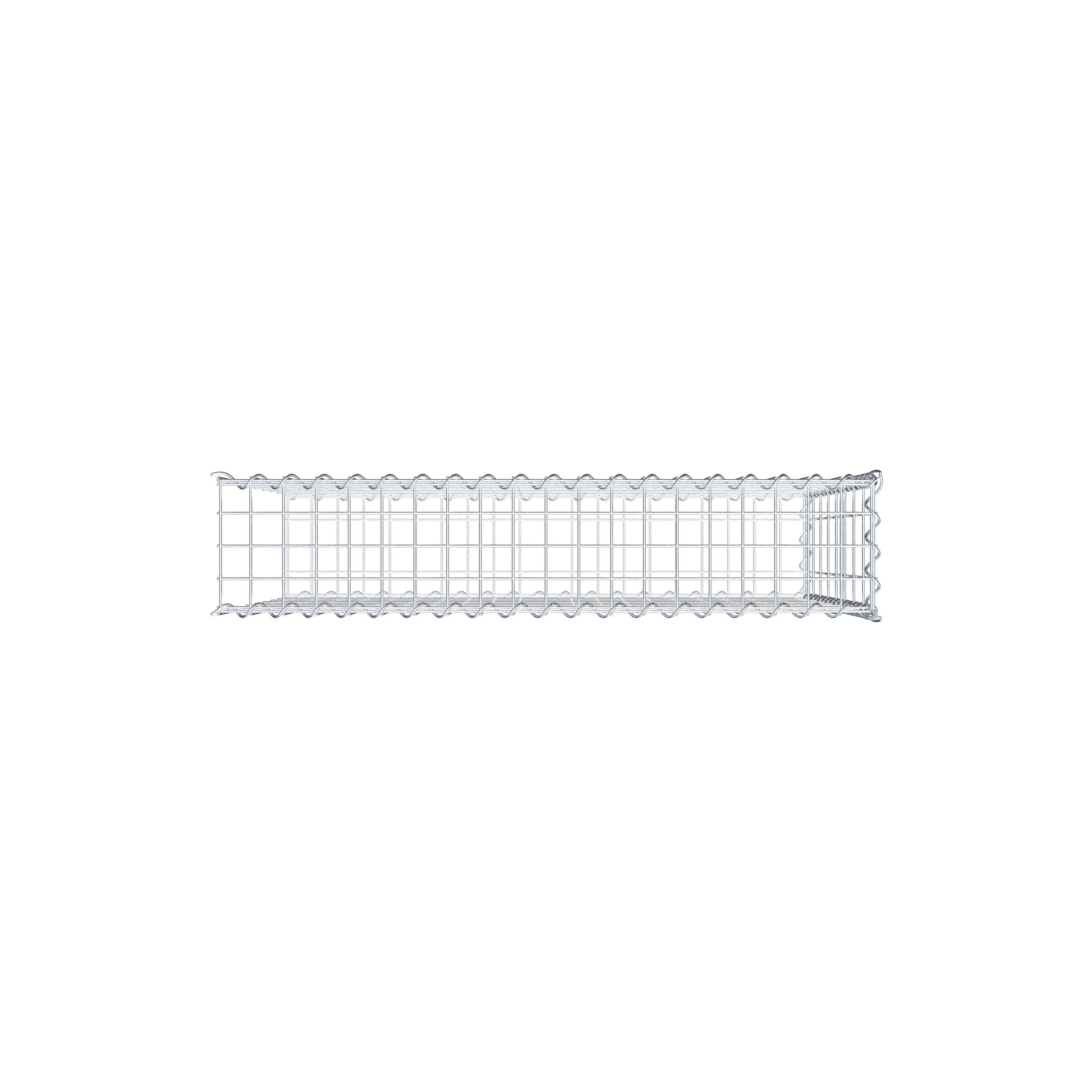 Add-on schanskorf type 2 100 cm x 80 cm x 20 cm (L x H x D), maaswijdte 5 cm x 10 cm, spiraalvormig