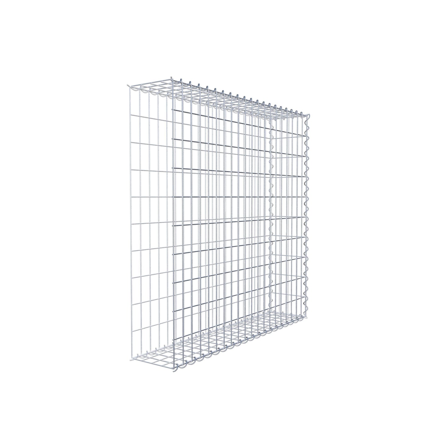 Gabion rapporté type 2 100 cm x 100 cm x 20 cm (L x H x P), mailles 5 cm x 10 cm, spirale