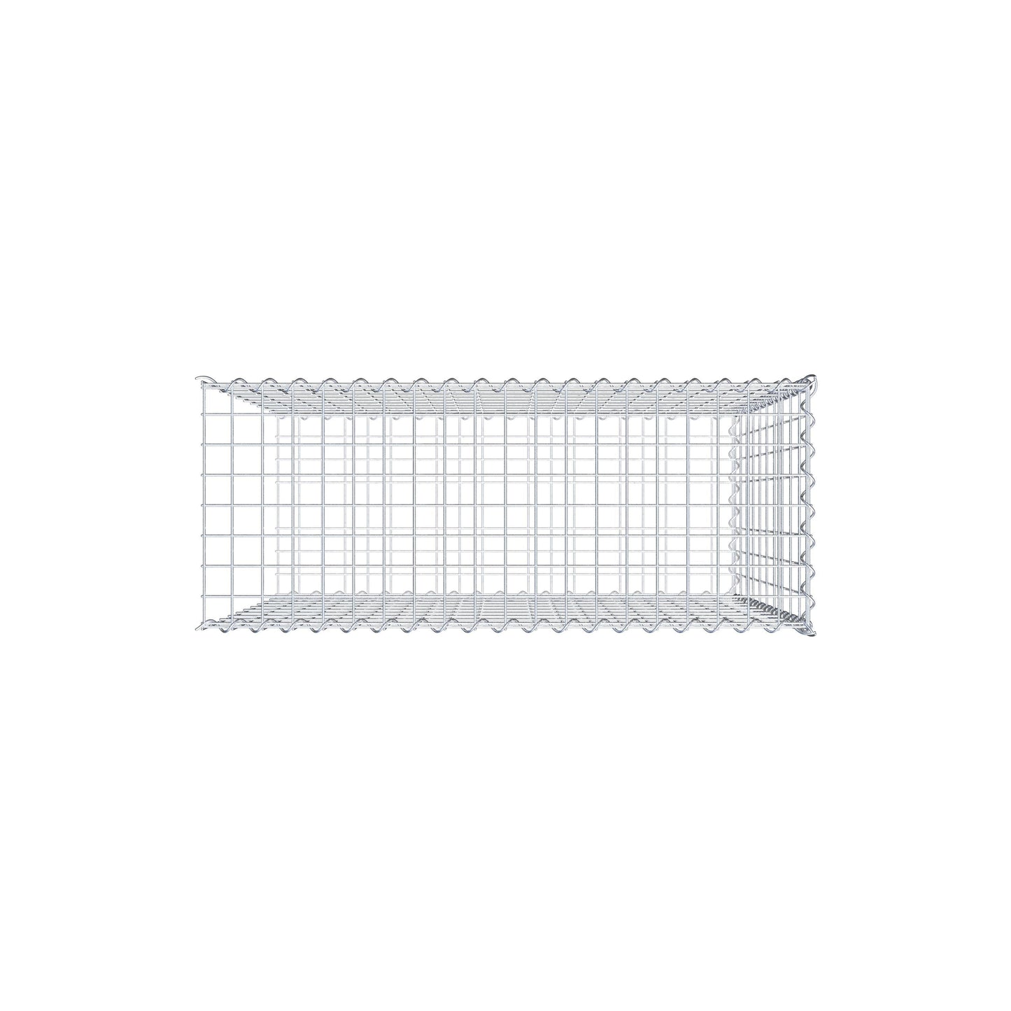 Add-on schanskorf type 2 100 cm x 100 cm x 40 cm (L x H x D), maaswijdte 5 cm x 10 cm, spiraalvormig