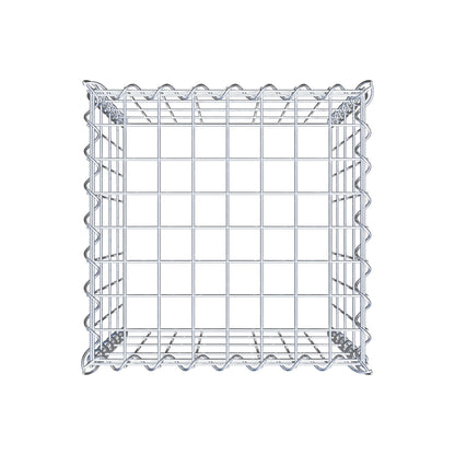 Gabião tipo 3 40 cm x 40 cm x 40 cm (C x A x P), malhagem 5 cm x 10 cm, espiral