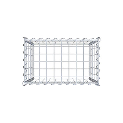 Gavión adulto tipo 3 50 cm x 50 cm x 30 cm (largo x alto x profundidad), tamaño de malla 5 cm x 10 cm, espiral