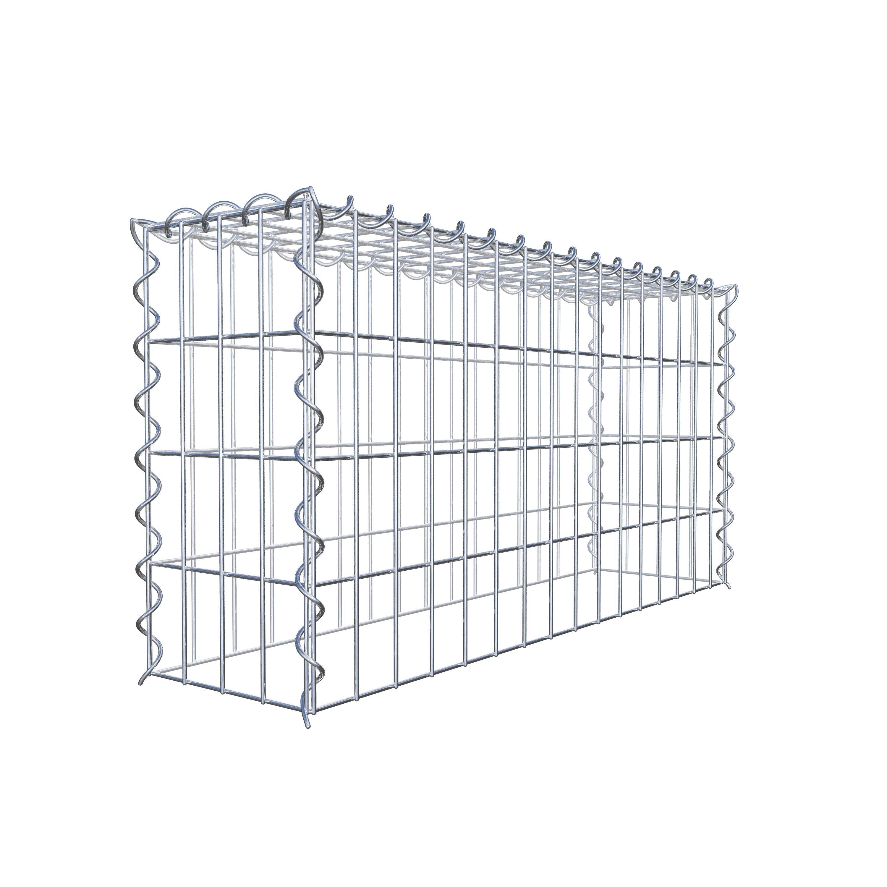 Opvokset gabion type 3 80 cm x 40 cm x 20 cm (L x H x D), maskestørrelse 5 cm x 10 cm, spiral