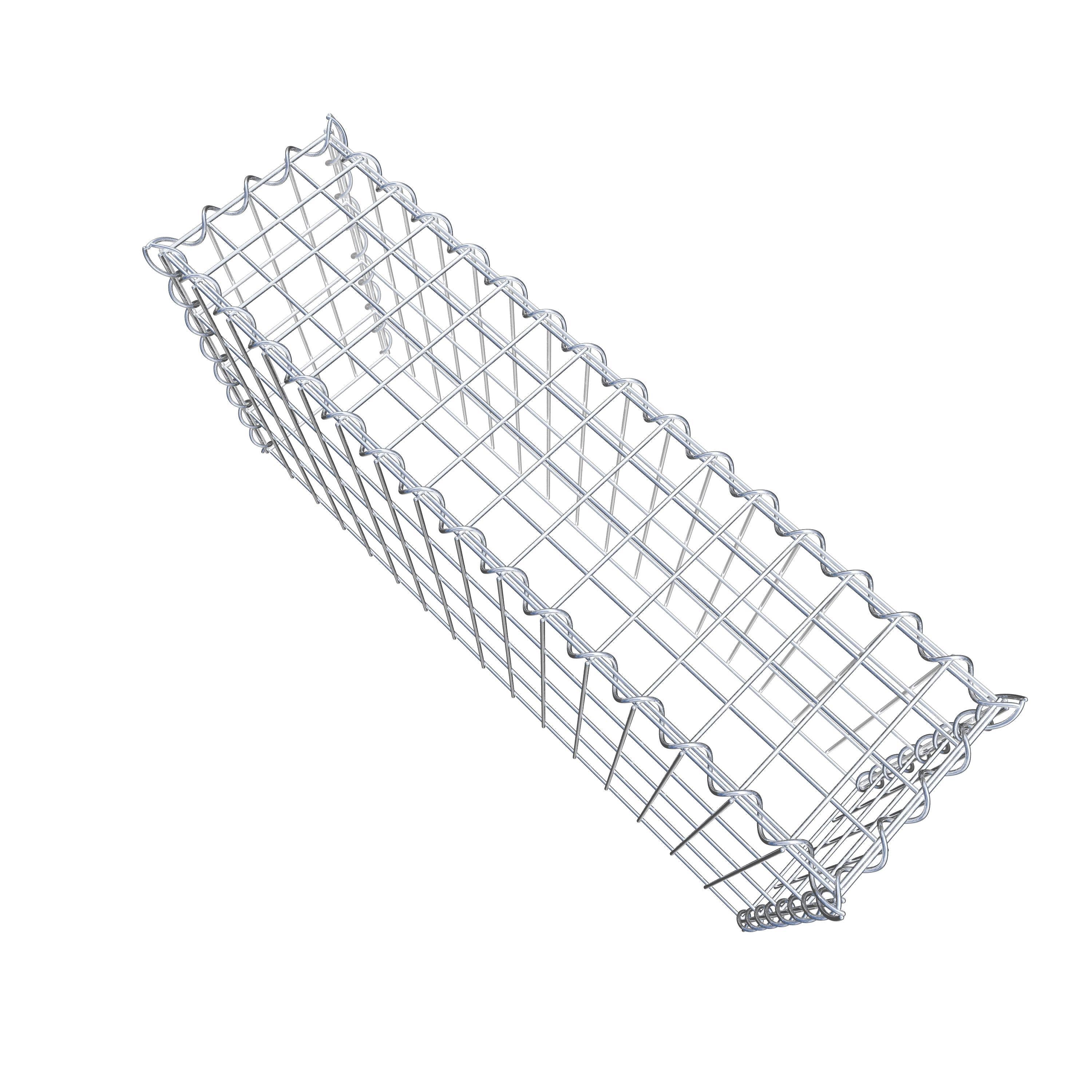 Opvokset gabion type 3 80 cm x 40 cm x 20 cm (L x H x D), maskestørrelse 5 cm x 10 cm, spiral