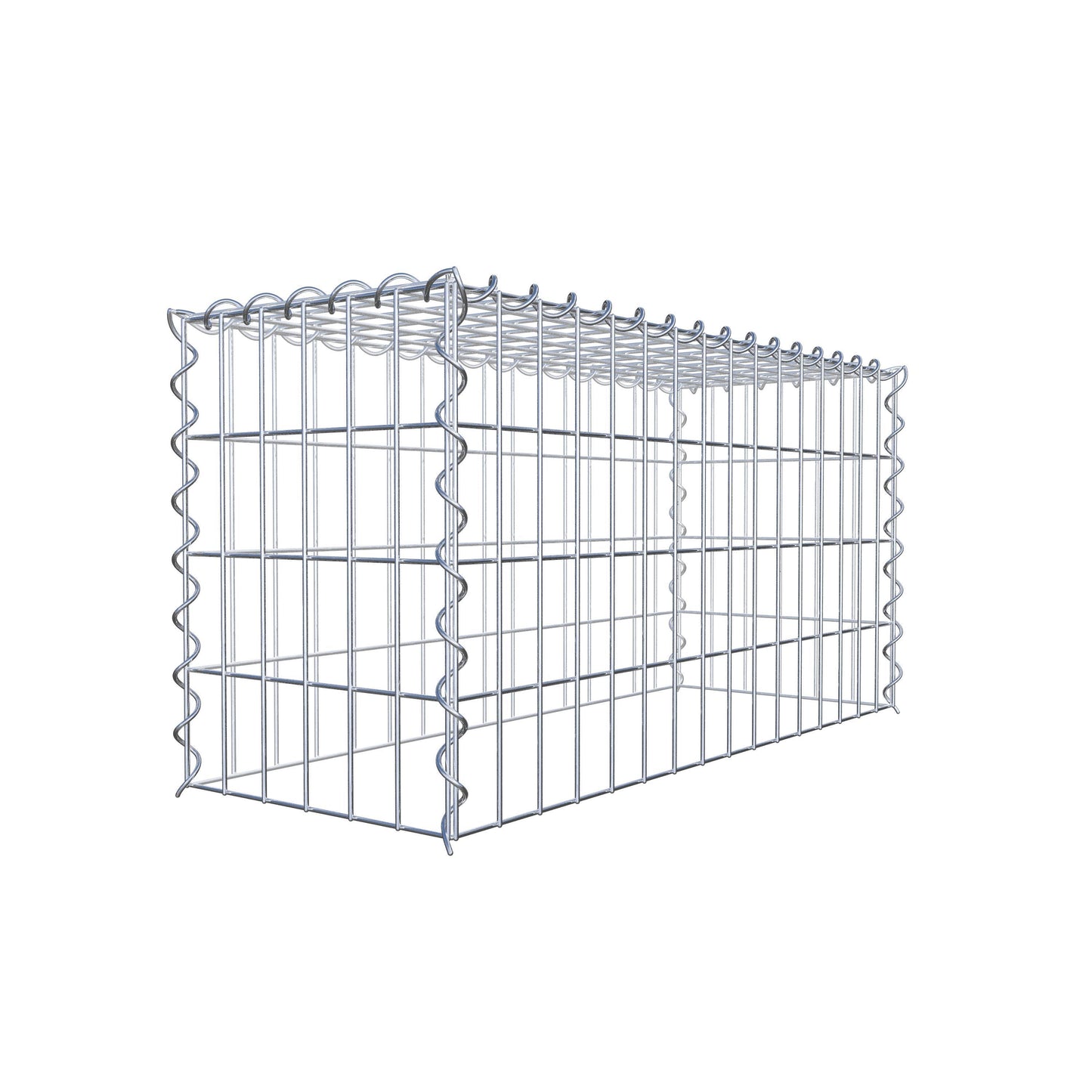 Gabion rapporté type 3 80 cm x 40 cm x 30 cm (L x H x P), mailles 5 cm x 10 cm, spirale