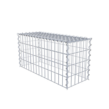 Gabion rapporté type 3 80 cm x 40 cm x 30 cm (L x H x P), mailles 5 cm x 10 cm, spirale