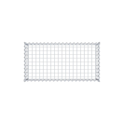 Opvokset gabion type 3 100 cm x 30 cm x 50 cm (L x H x D), maskestørrelse 5 cm x 10 cm, spiral