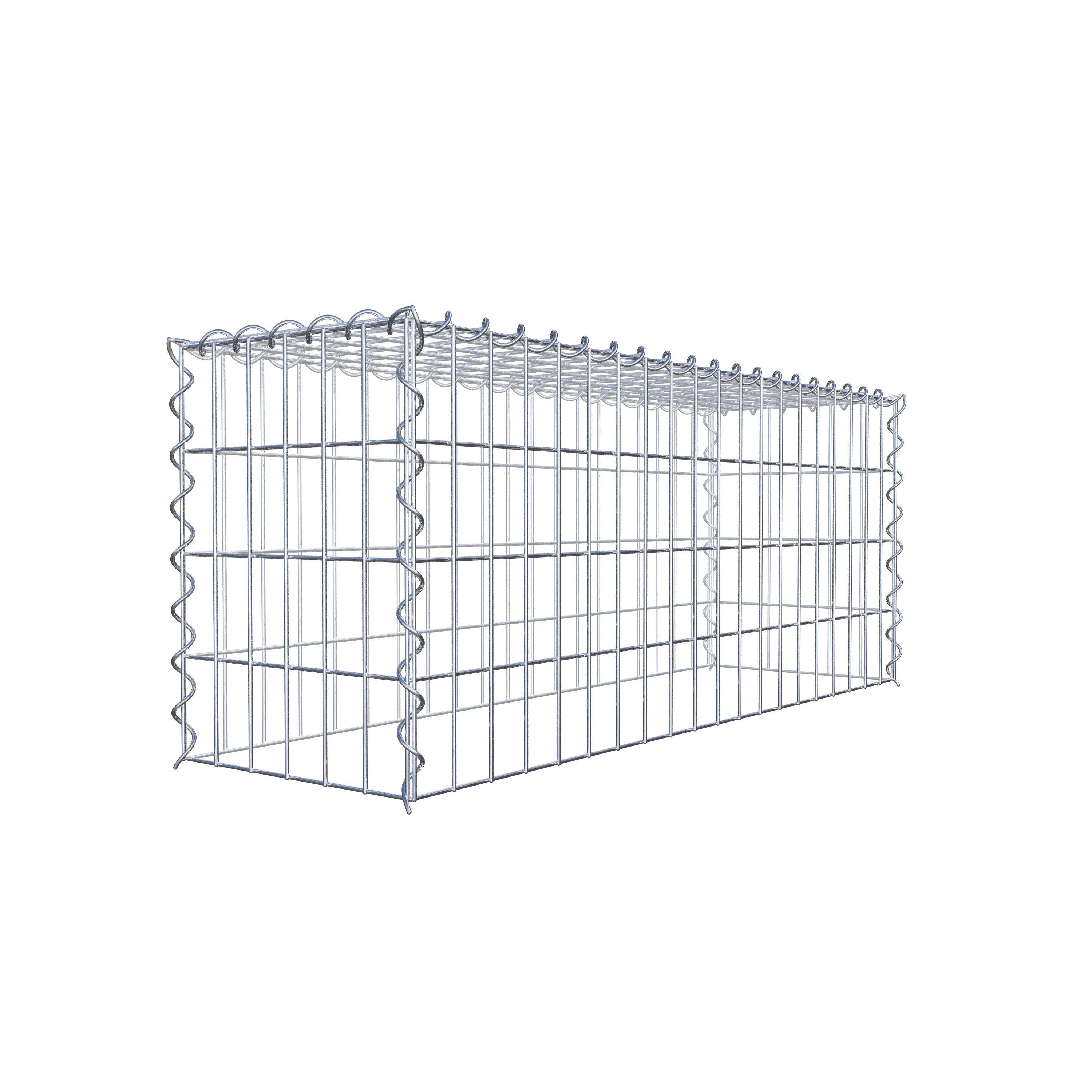 Gabião Tipo 3 100 cm x 40 cm x 30 cm (C x A x P), malhagem 5 cm x 10 cm, espiral