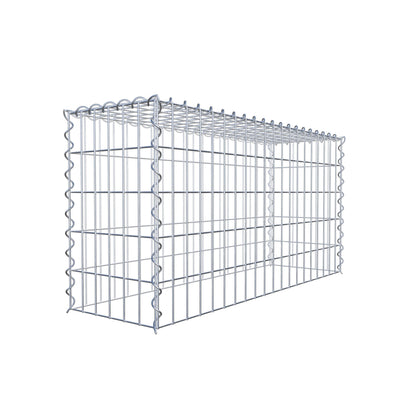 Opvokset gabion type 3 100 cm x 50 cm x 30 cm (L x H x D), maskestørrelse 5 cm x 10 cm, spiral