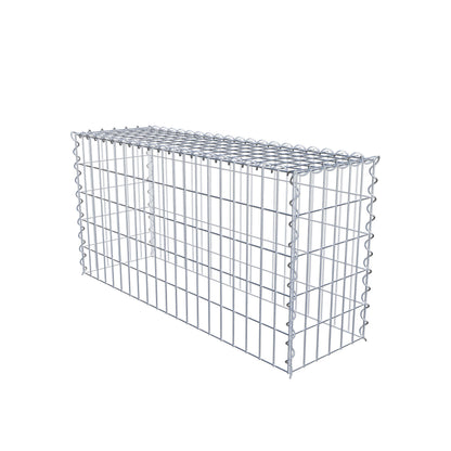 Opvokset gabion type 3 100 cm x 50 cm x 30 cm (L x H x D), maskestørrelse 5 cm x 10 cm, spiral