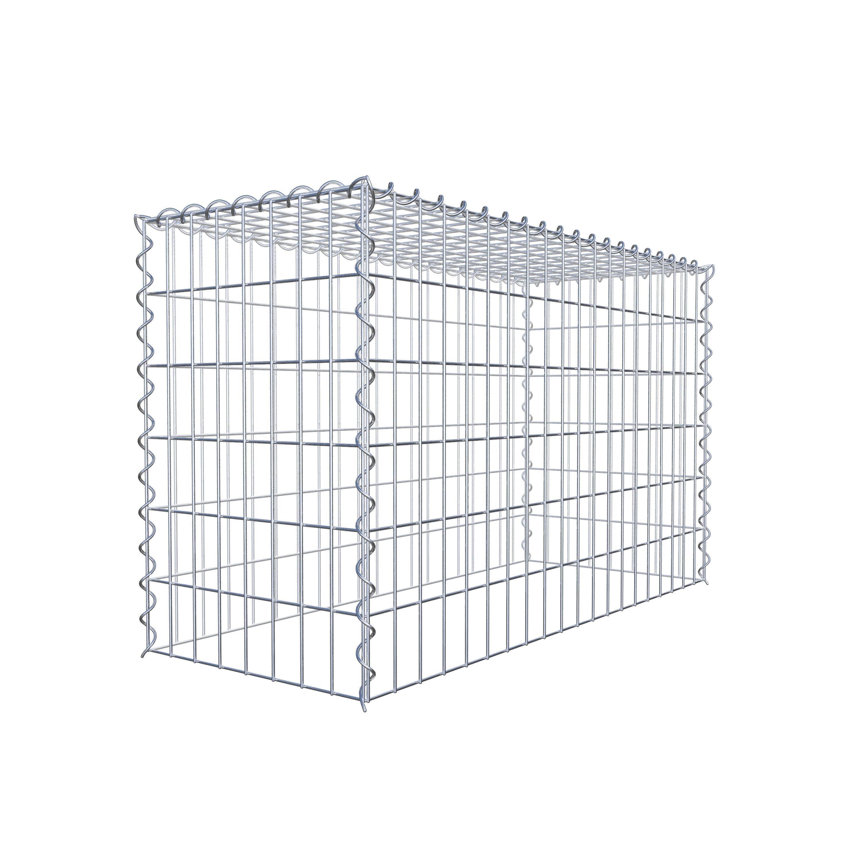 Gabião tipo 3 100 cm x 60 cm x 40 cm (C x A x P), malhagem 5 cm x 10 cm, espiral