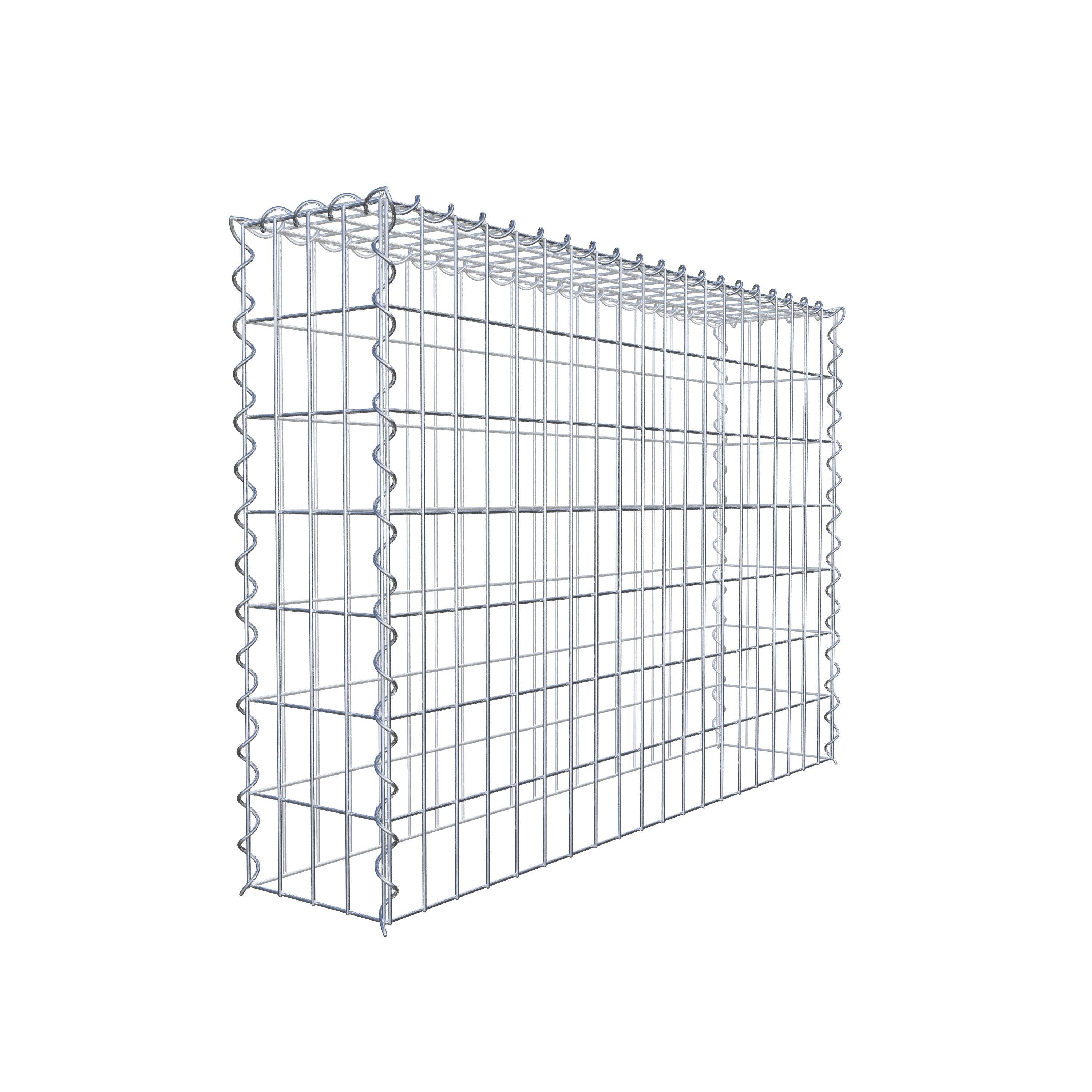 Grown-on gabion type 3 100 cm x 70 cm x 20 cm (L x H x D), mesh size 5 cm x 10 cm, spiral